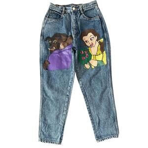 Vintage Bin Blass Hand-Painted Belle & Beast Jeans – Petites
